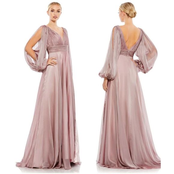 Mac Duggal Dresses & Skirts - Mac Duggal | 67414 Chiffon Open Sleeve A Line Gown Size 2 NEW
